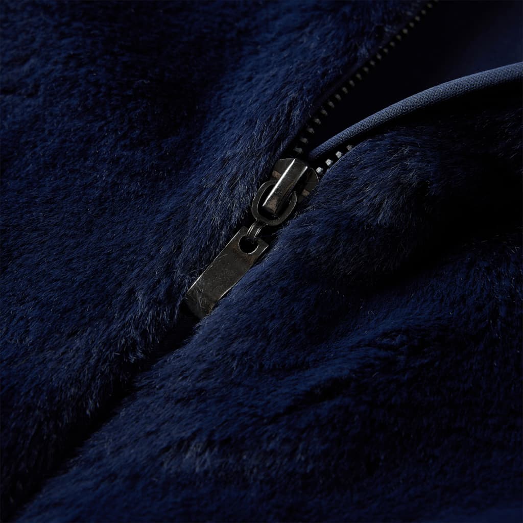 Palton pentru copii din blană artificială, bleumarin, 140 GartenMobel Dekor