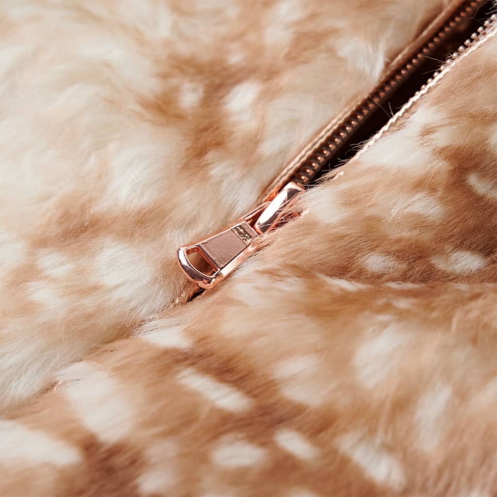 Palton pentru copii din blană artificială, coniac, 92 GartenMobel Dekor