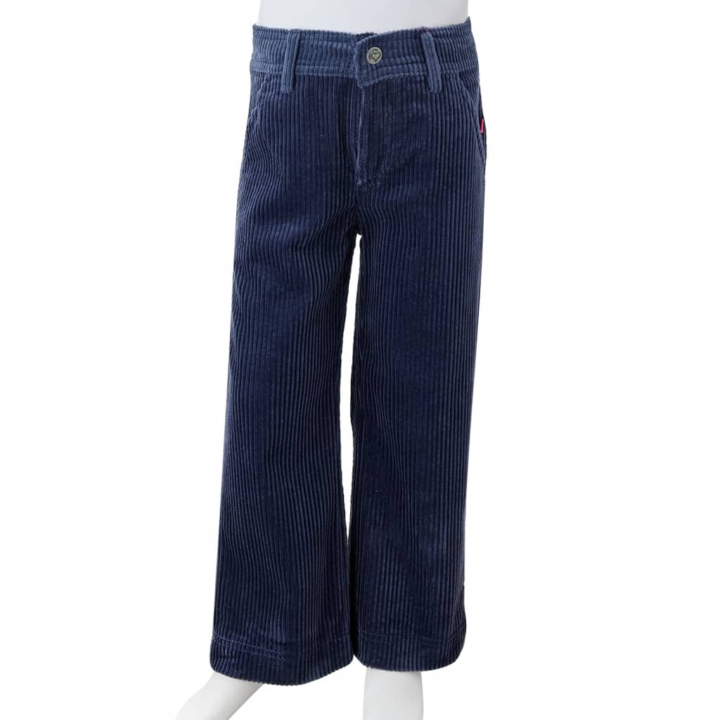 Pantaloni de copii din velur, bleumarin, 104 GartenMobel Dekor