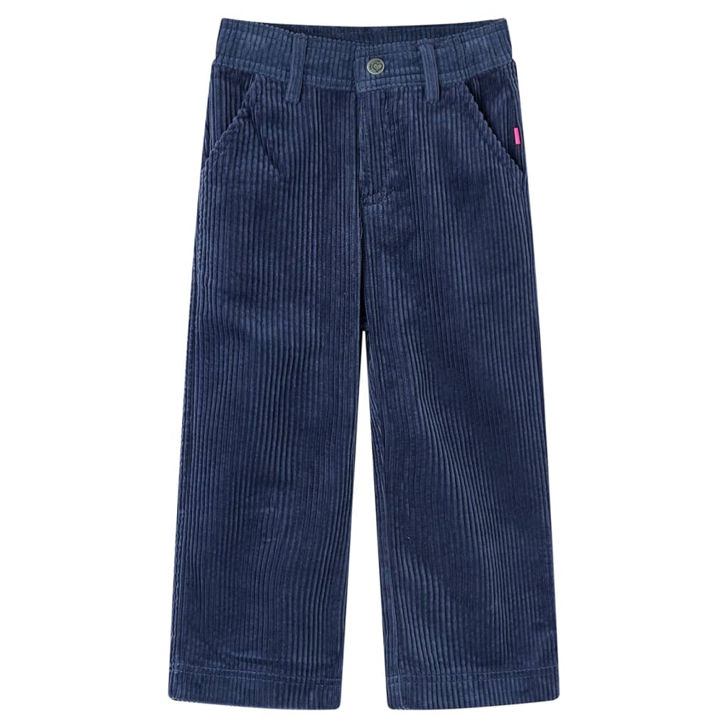 Pantaloni de copii din velur, bleumarin, 92 GartenMobel Dekor