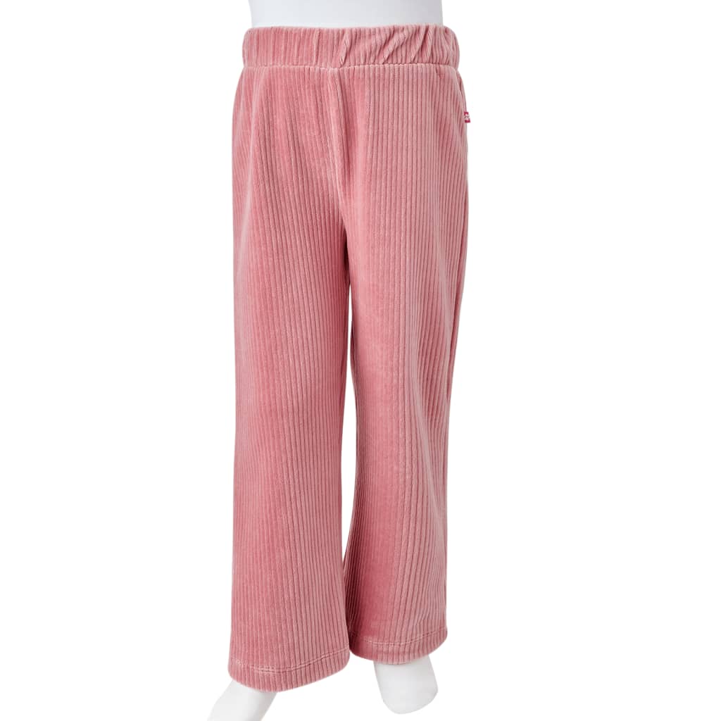 Pantaloni de copii din velur, roz, 128 GartenMobel Dekor