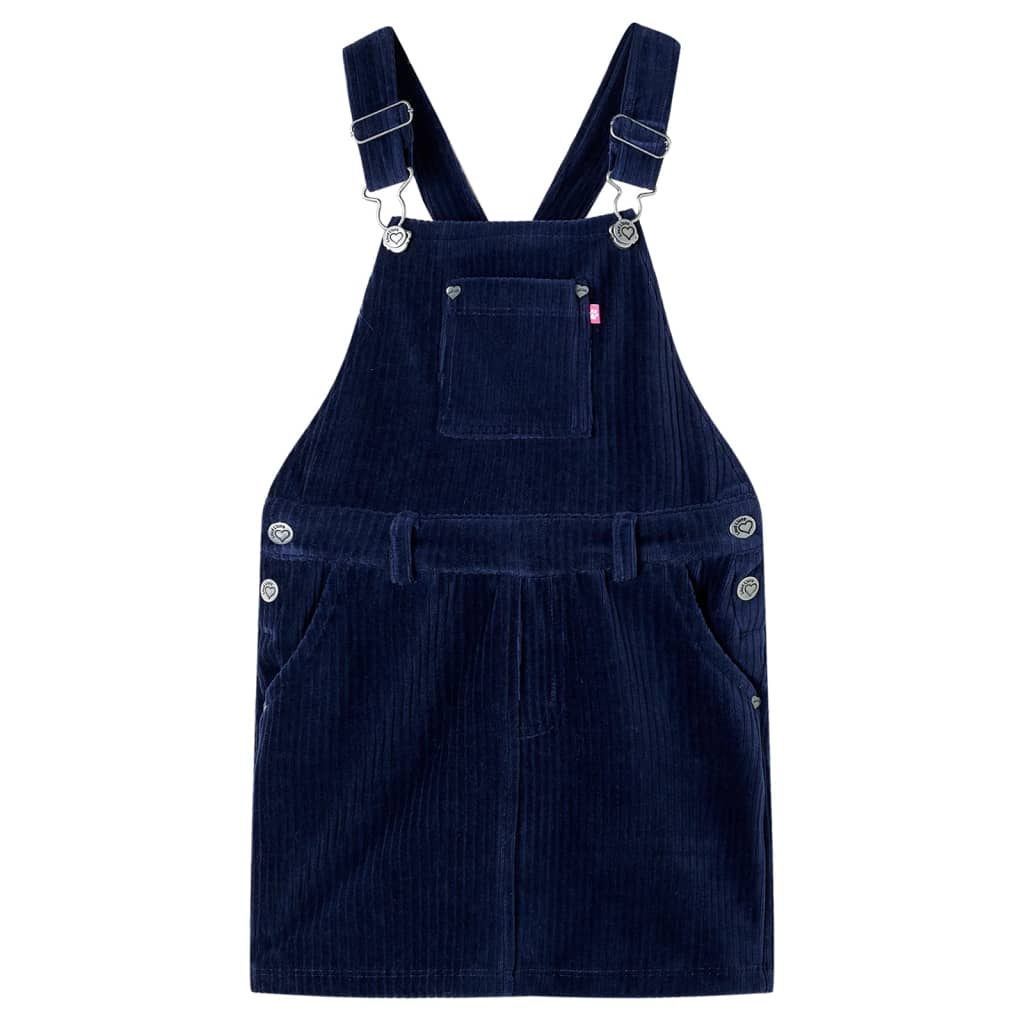Rochie salopetă pentru copii, velur, bleumarin, 104 GartenMobel Dekor