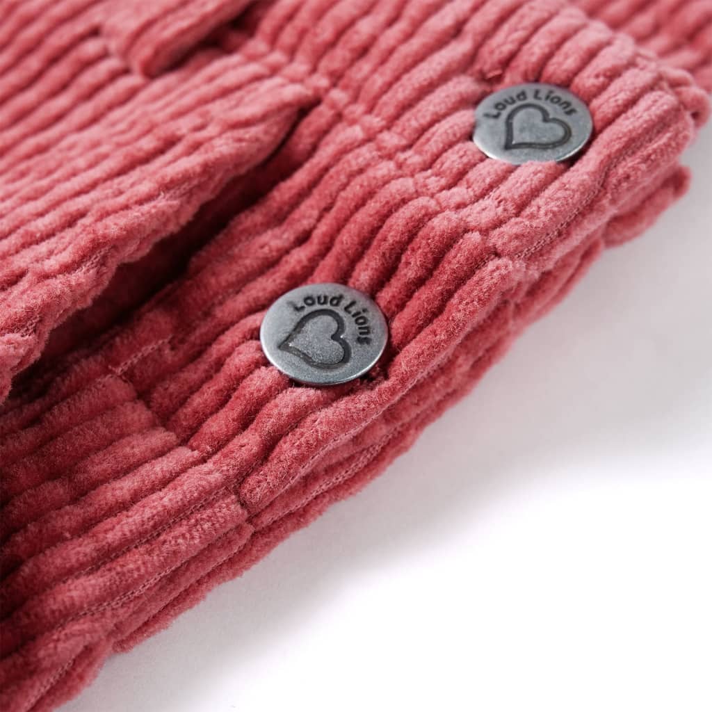 Rochie salopetă pentru copii, velur, roz, 104 GartenMobel Dekor