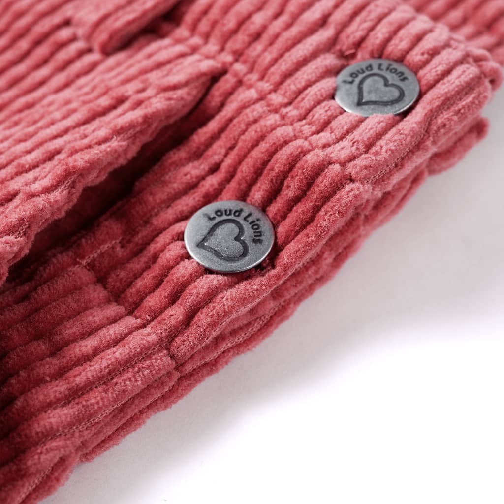 Rochie salopetă pentru copii, velur, roz, 128 GartenMobel Dekor