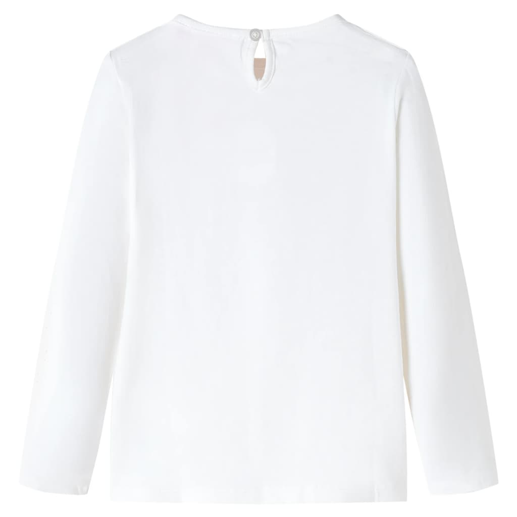 Tricou pentru copii cu mâneci lungi, ecru, 104 GartenMobel Dekor