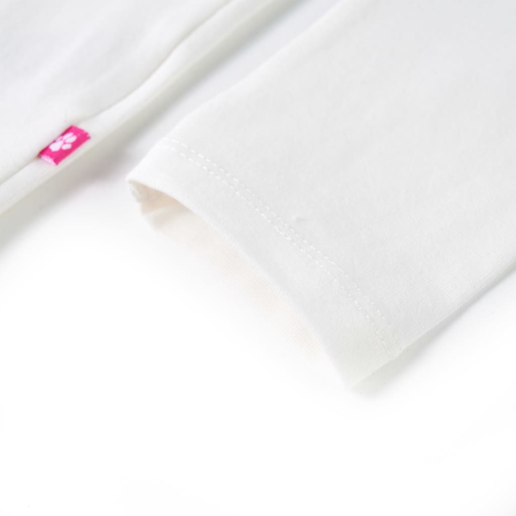 Tricou pentru copii cu mâneci lungi, ecru, 116 GartenMobel Dekor