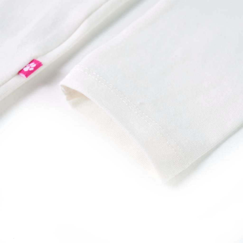 Tricou pentru copii cu mâneci lungi, ecru, 140 GartenMobel Dekor