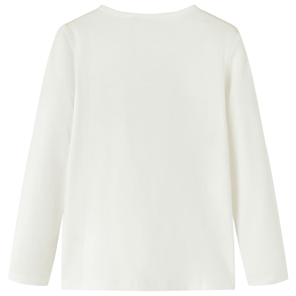 Tricou pentru copii cu mâneci lungi, ecru 116 GartenMobel Dekor