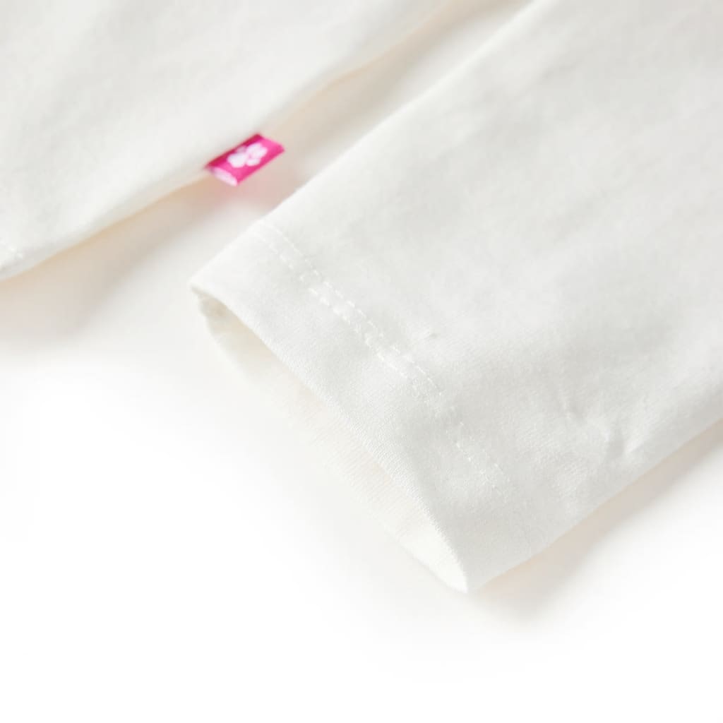 Tricou pentru copii cu mâneci lungi, ecru 92 GartenMobel Dekor