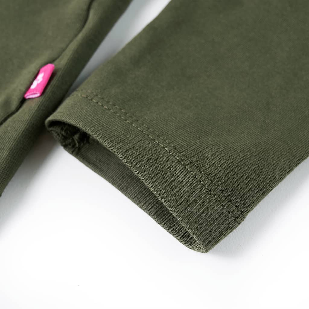 Tricou pentru copii cu mâneci lungi, kaki, 140 GartenMobel Dekor