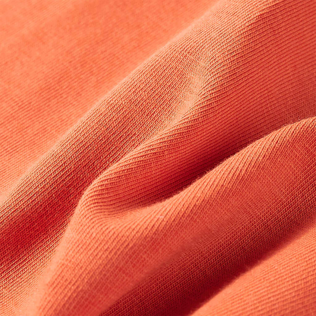 Tricou pentru copii cu mâneci lungi, portocaliu ars, 128 GartenMobel Dekor