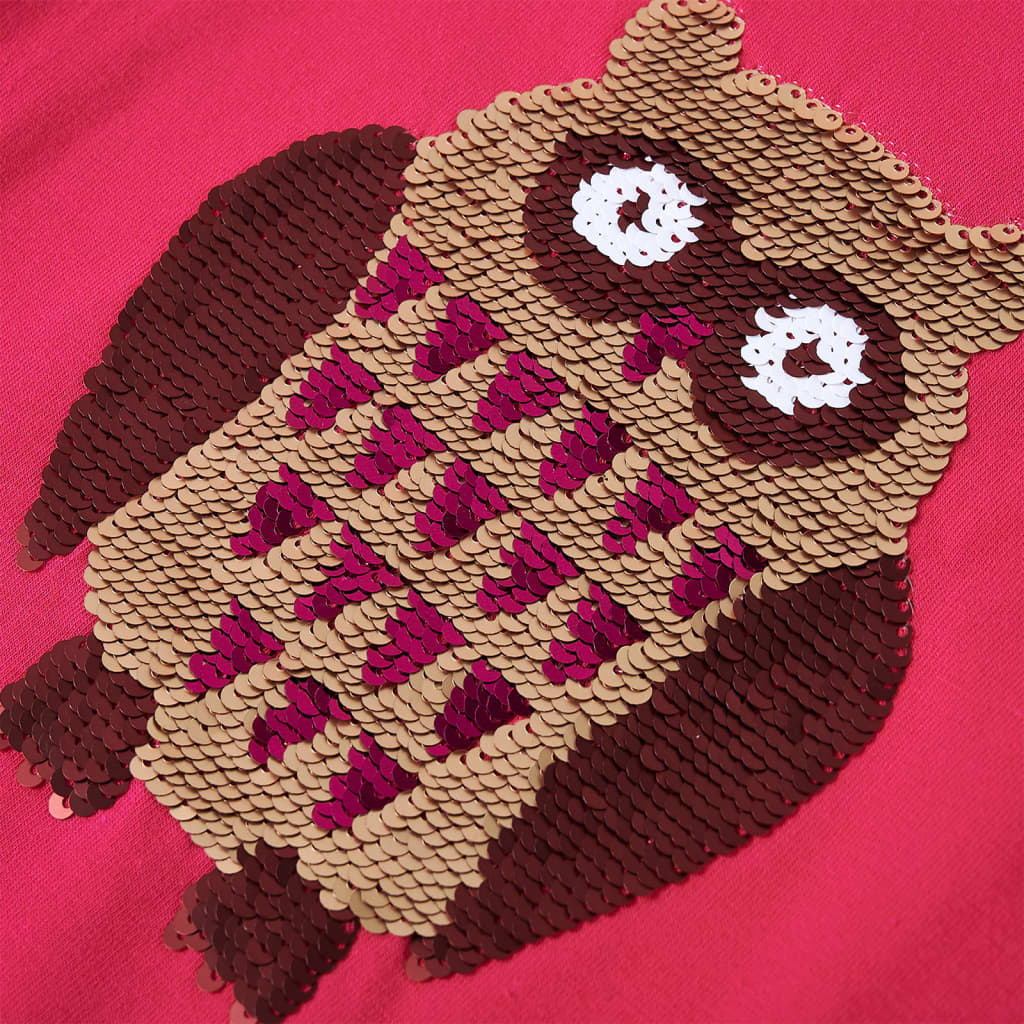 Tricou pentru copii cu mâneci lungi, roz aprins, 92 GartenMobel Dekor