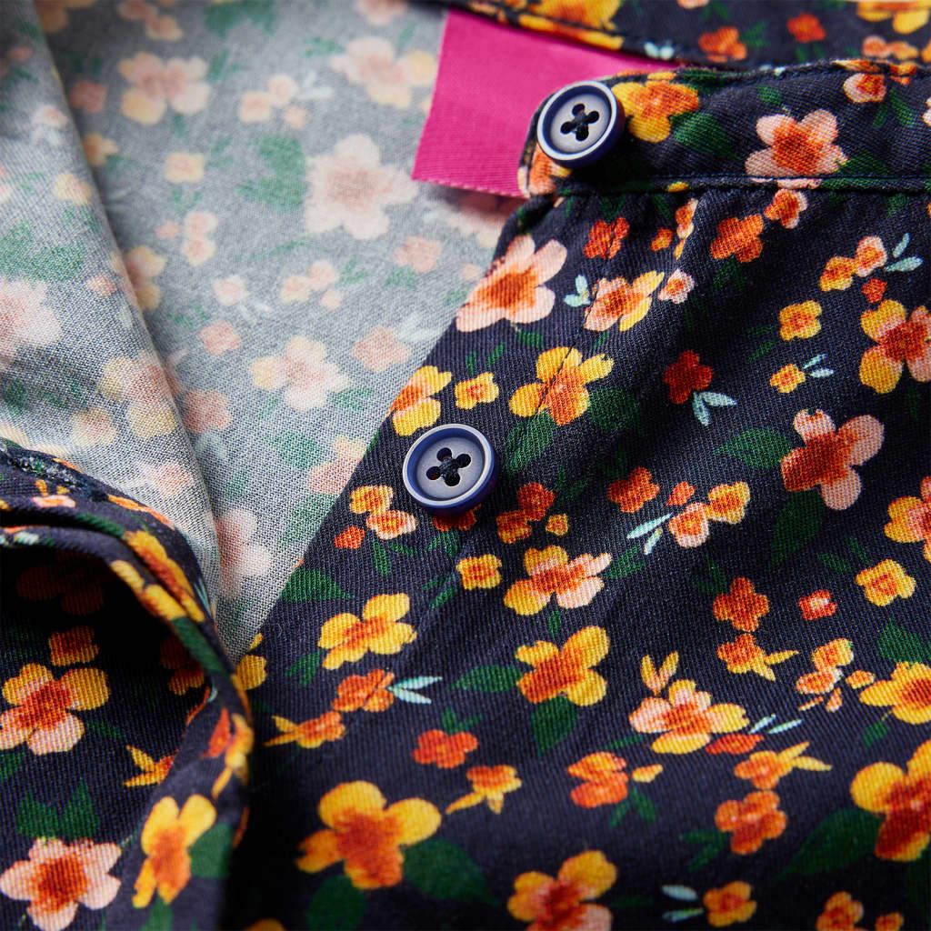 Cămașă pentru copii cu guler tip bandă, bleumarin 128 GartenMobel Dekor