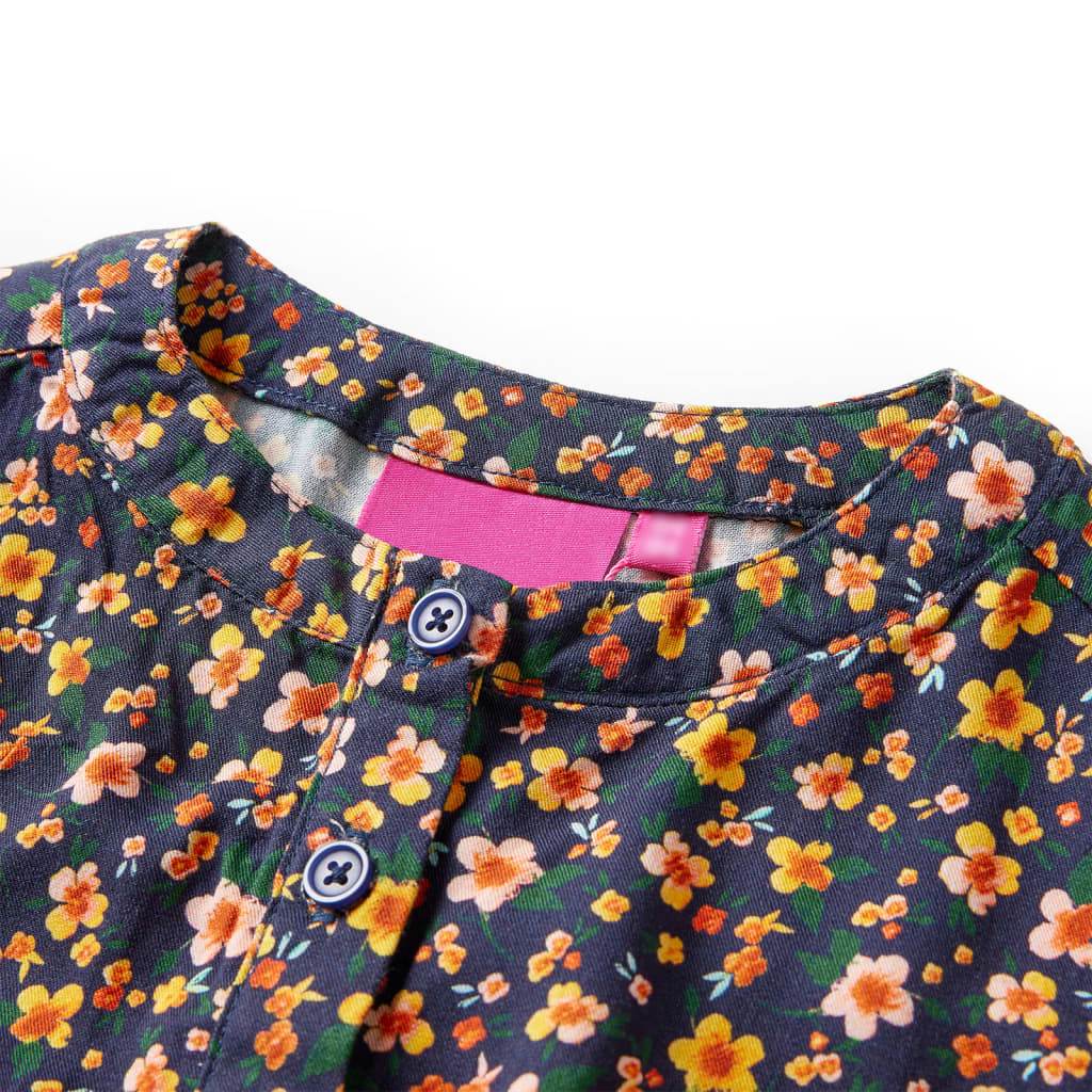 Rochie cu mâneci lungi pentru copii, bleumarin, 140 GartenMobel Dekor