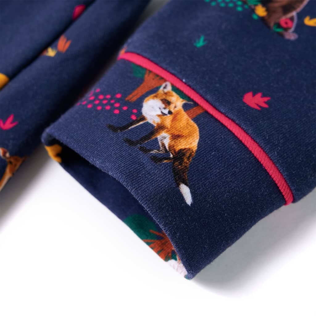 Rochie de copii cu mâneci lungi și șnur bleumarin 104 GartenMobel Dekor