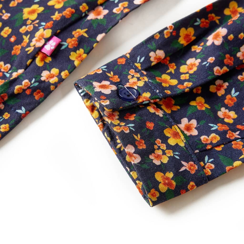 Rochie pentru copii cu mâneci lungi, bleumarin, 116 GartenMobel Dekor