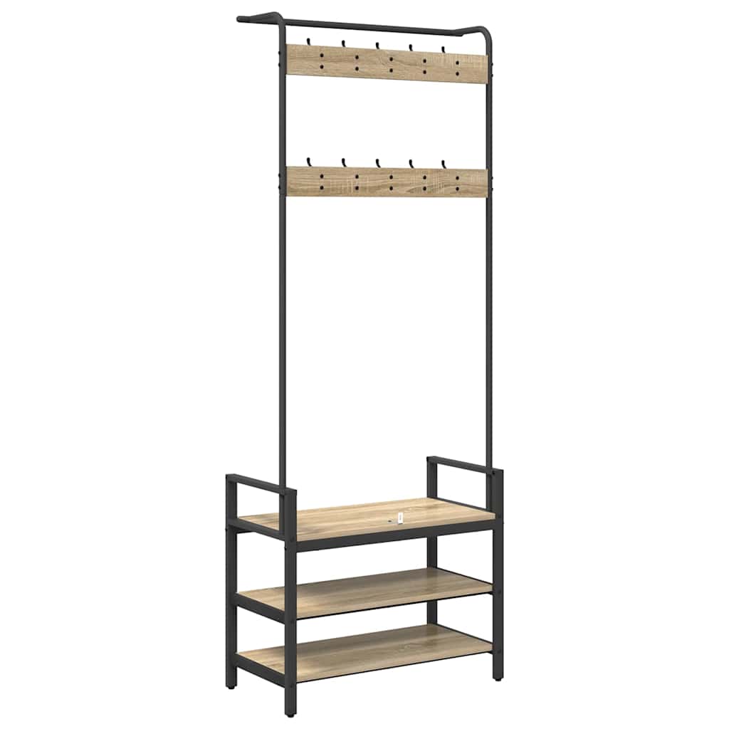 Răcător de paltoane cu raft Stejar sonoma 75 x 34 x 184 cm GartenMobel Dekor