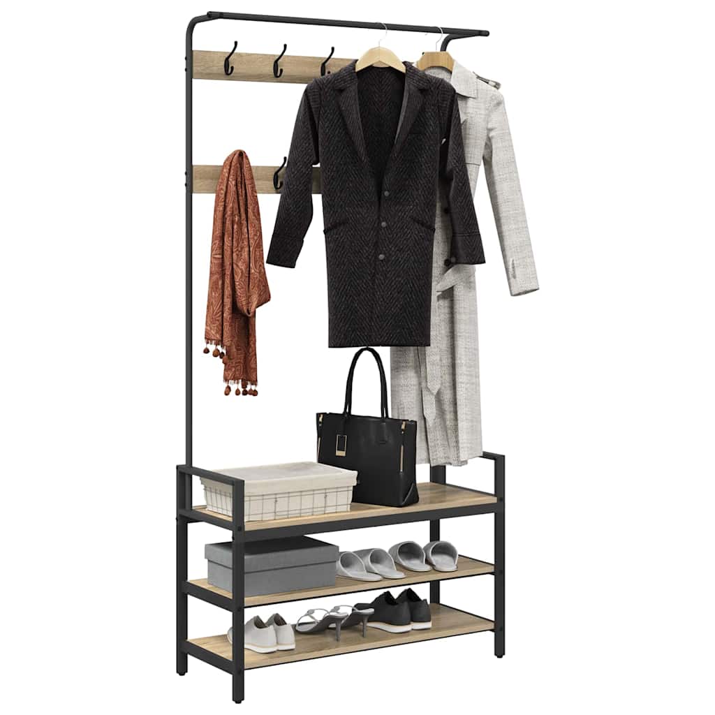 Răcător de paltoane cu raft Stejar sonoma 95 x 34 x 184 cm GartenMobel Dekor