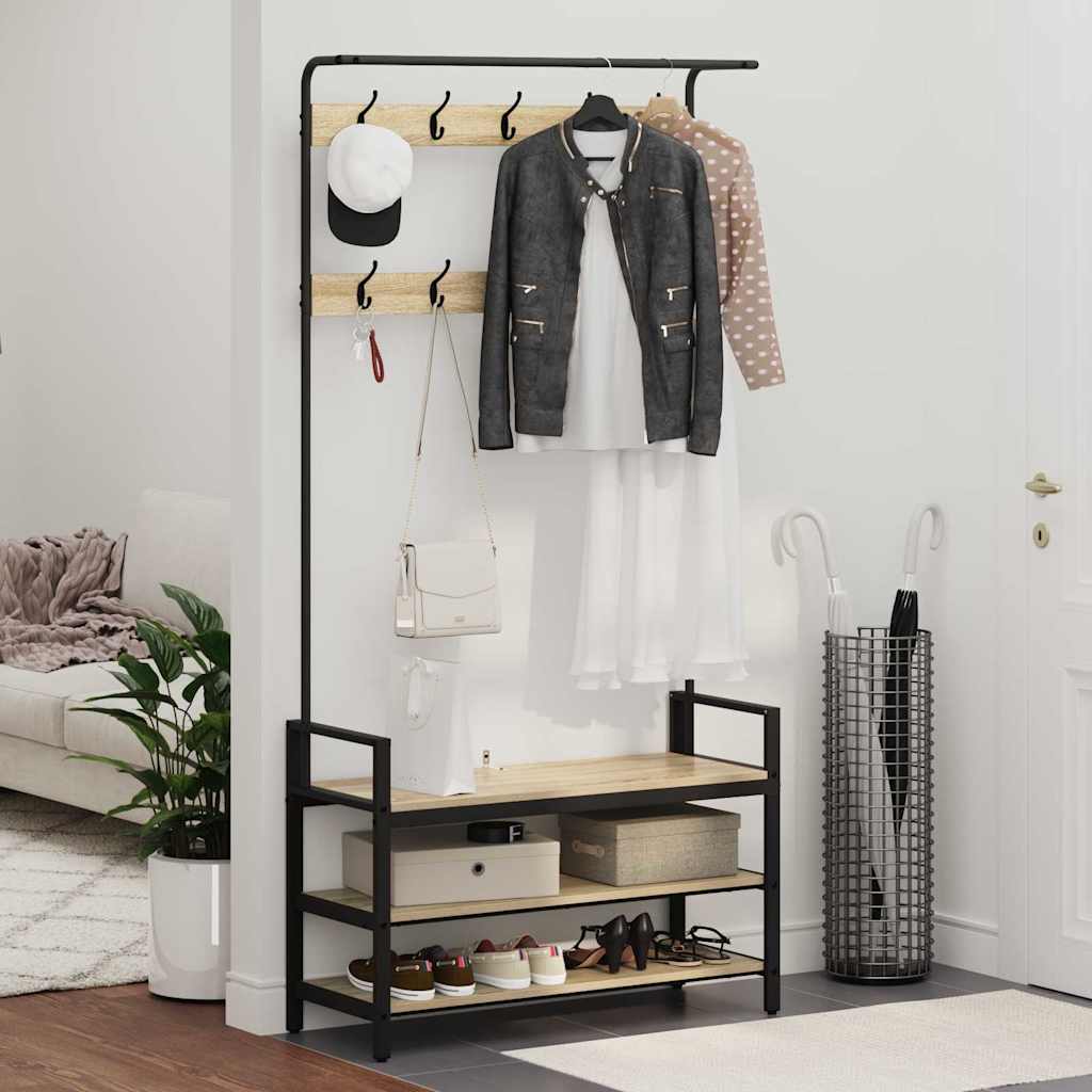 Răcător de paltoane cu raft Stejar sonoma 95 x 34 x 184 cm GartenMobel Dekor