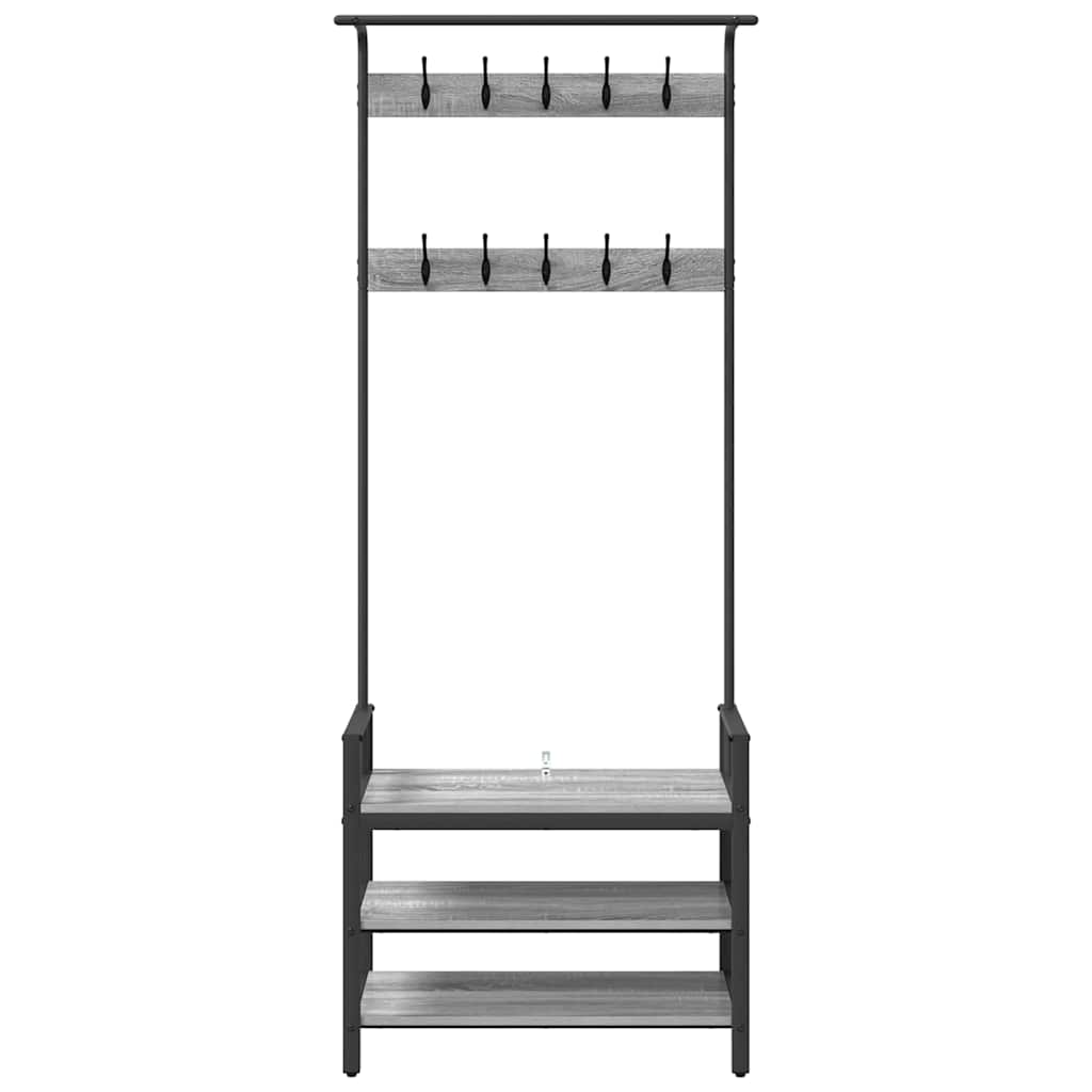 Răcător de paltoane sonoma gri 75 x 34 x 184 cm Lemn compozit GartenMobel Dekor