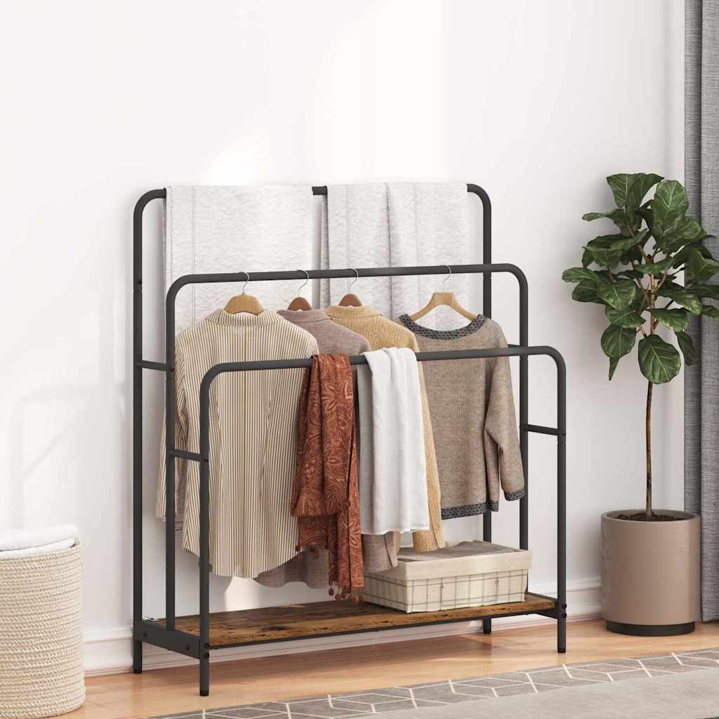 Stativ pentru haine Lemn vechi 90 x 30 x 100.5 cm Lemn compozit GartenMobel Dekor