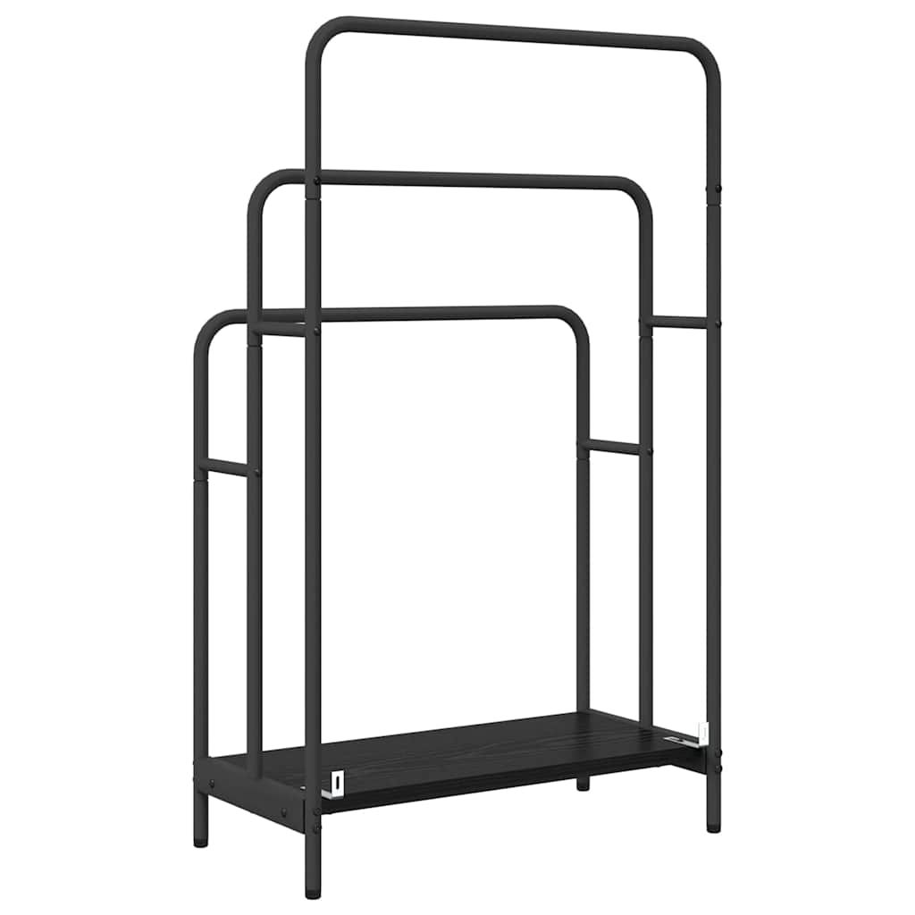 Stativ pentru haine cu raft Stejar negru 60 x 30 x 100.5 cm GartenMobel Dekor