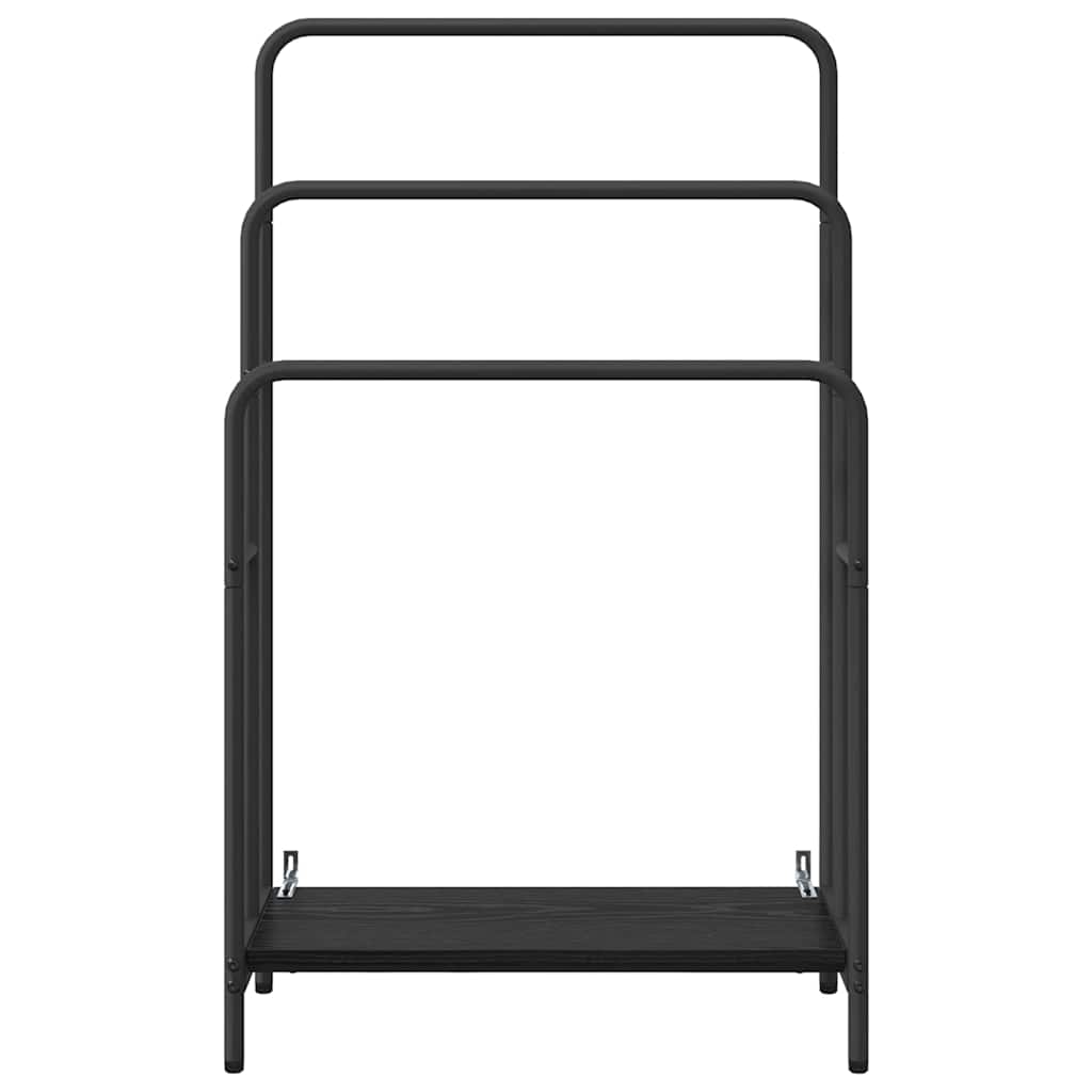 Stativ pentru haine cu raft Stejar negru 60 x 30 x 100.5 cm GartenMobel Dekor