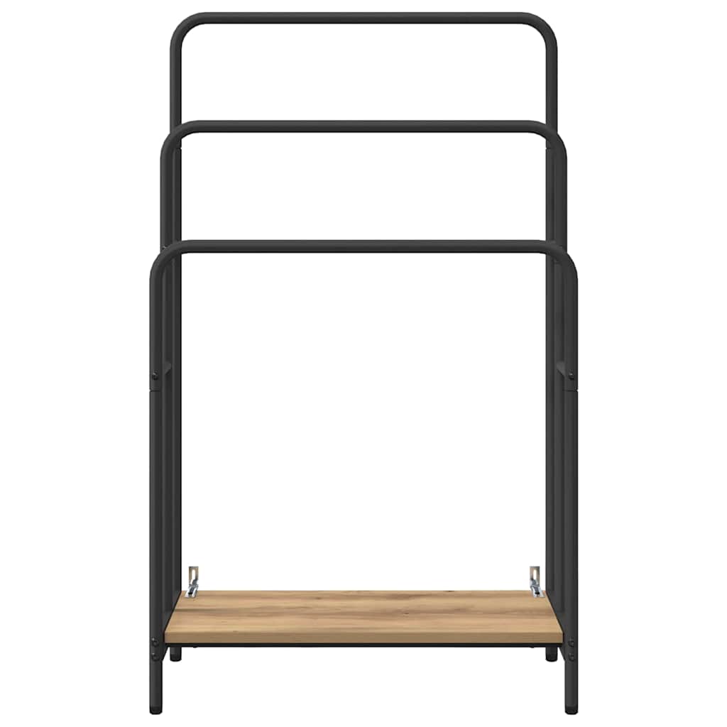Stativ pentru haine cu raft stejar artizanal 60 x 30 x 100.5 cm GartenMobel Dekor