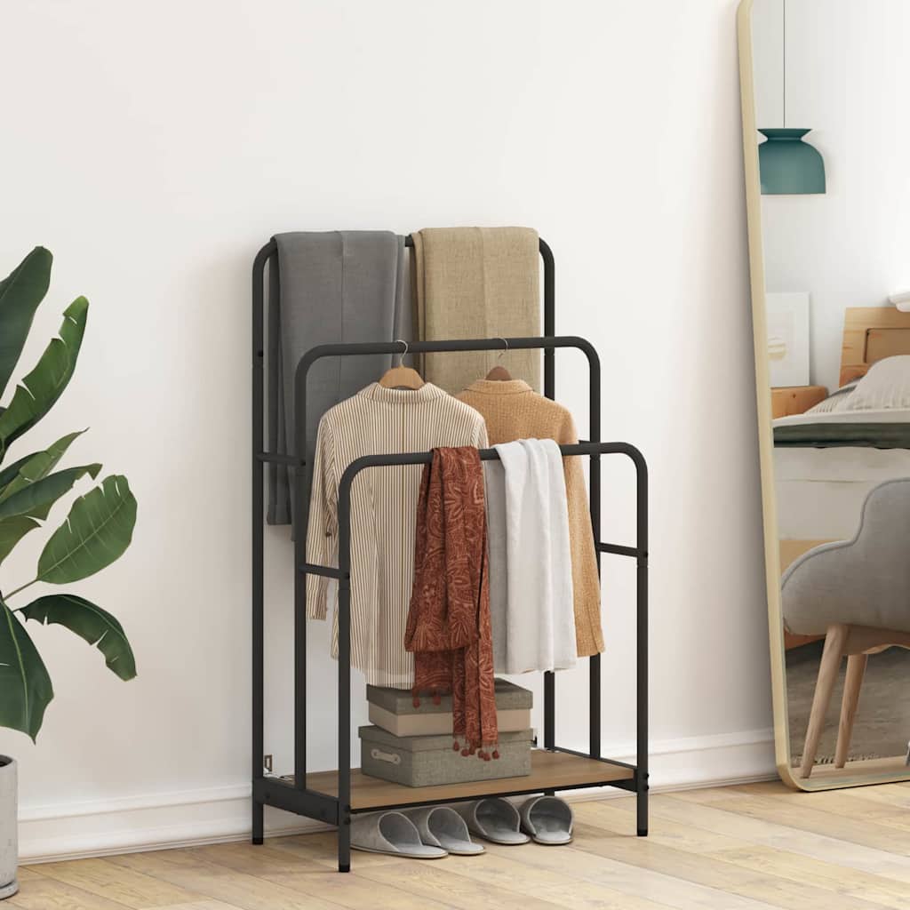 Stativ pentru haine cu raft stejar artizanal 60 x 30 x 100.5 cm GartenMobel Dekor