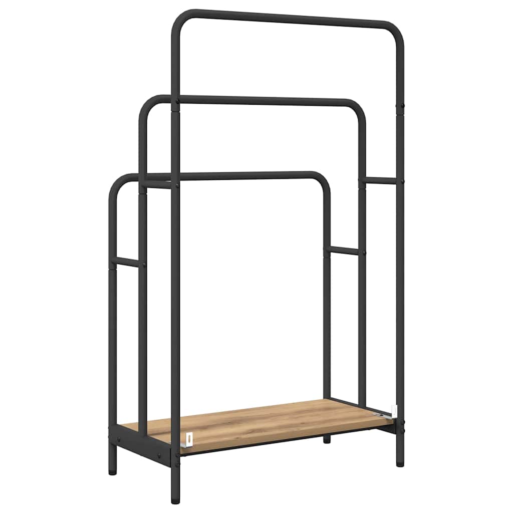 Stativ pentru haine cu raft stejar artizanal 60 x 30 x 100.5 cm GartenMobel Dekor