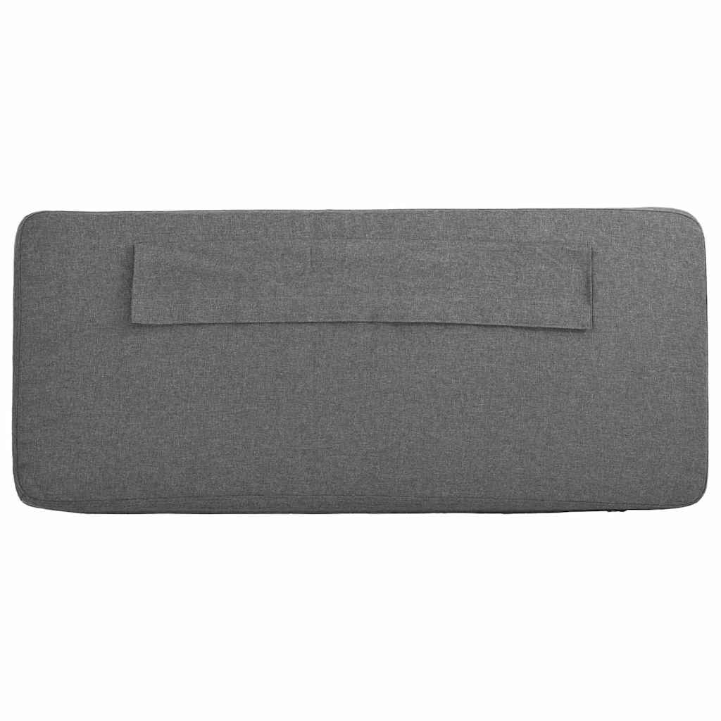 Tăblie tapițată Alb și gri deschis 200 cm Lemn de pin masiv GartenMobel Dekor