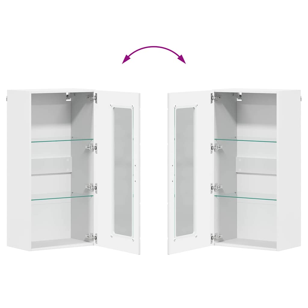 Cabinet suspendat cu raft Alb 55 x 29 x 100 cm Lemn compozit GartenMobel Dekor