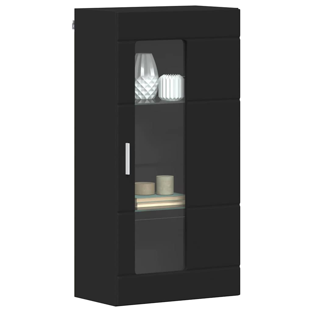 Cabinet suspendat cu raft Negru 55 x 29 x 100 cm Lemn compozit GartenMobel Dekor