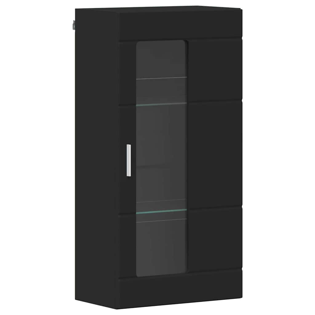 Cabinet suspendat cu raft Negru 55 x 29 x 100 cm Lemn compozit GartenMobel Dekor