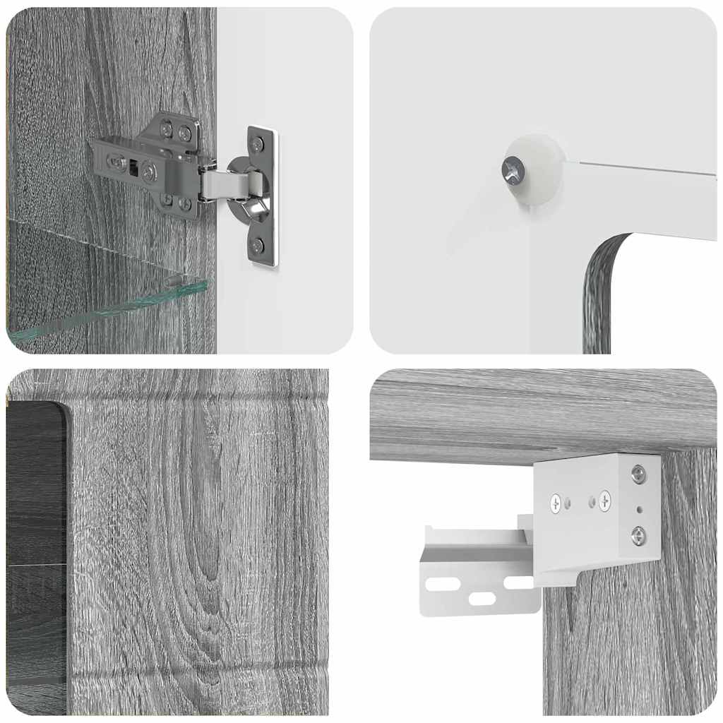 Cabinet suspendat sonoma gri 55 x 29 x 100 cm Lemn compozit GartenMobel Dekor