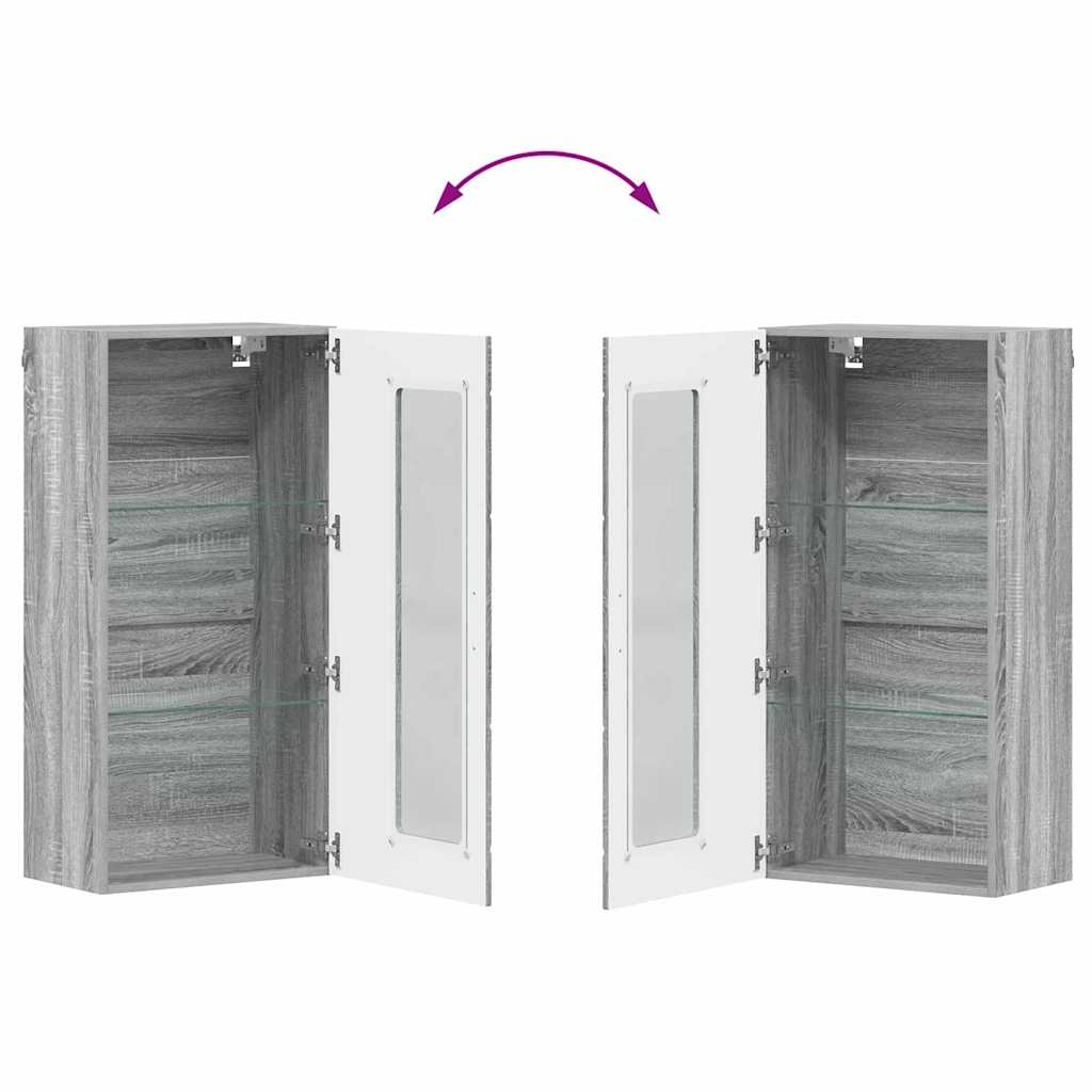 Cabinet suspendat sonoma gri 55 x 29 x 100 cm Lemn compozit GartenMobel Dekor