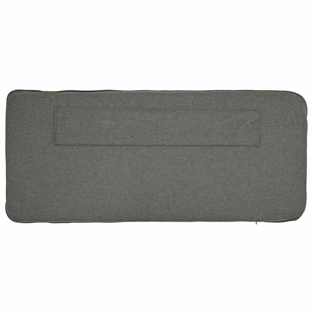 Tăblie tapițată Alb și gri deschis 135 cm Lemn de pin masiv GartenMobel Dekor