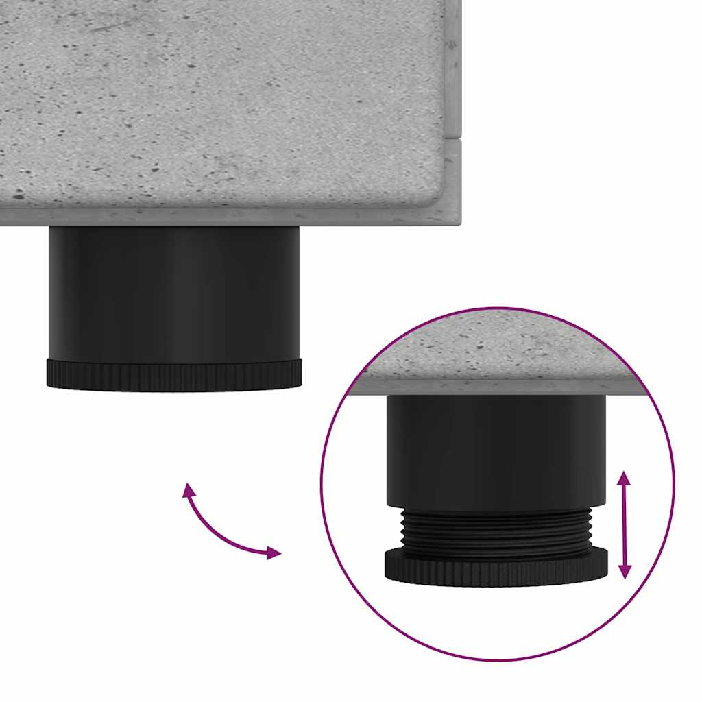 Bufet cu raft cu ușă Gri beton 55,5 x 29 x 100 cm Lemn compozit GartenMobel Dekor