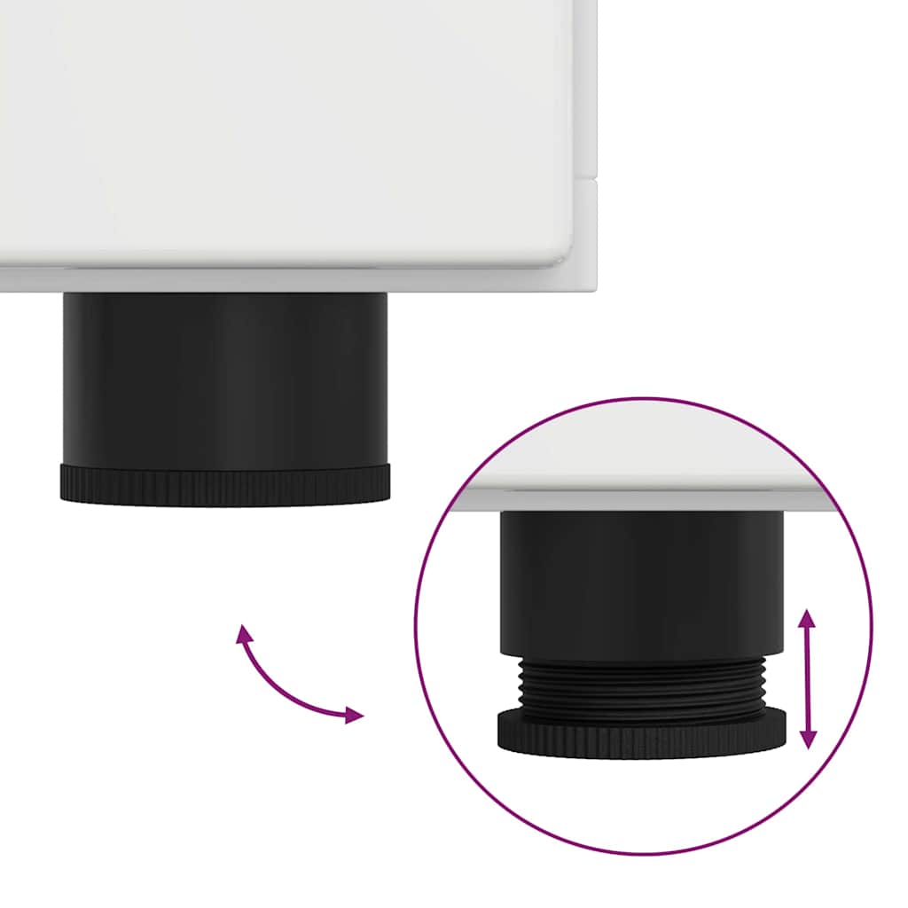 Bufet cu ușă Alb foarte lucios 55,5 x 29 x 100 cm Lemn compozit GartenMobel Dekor