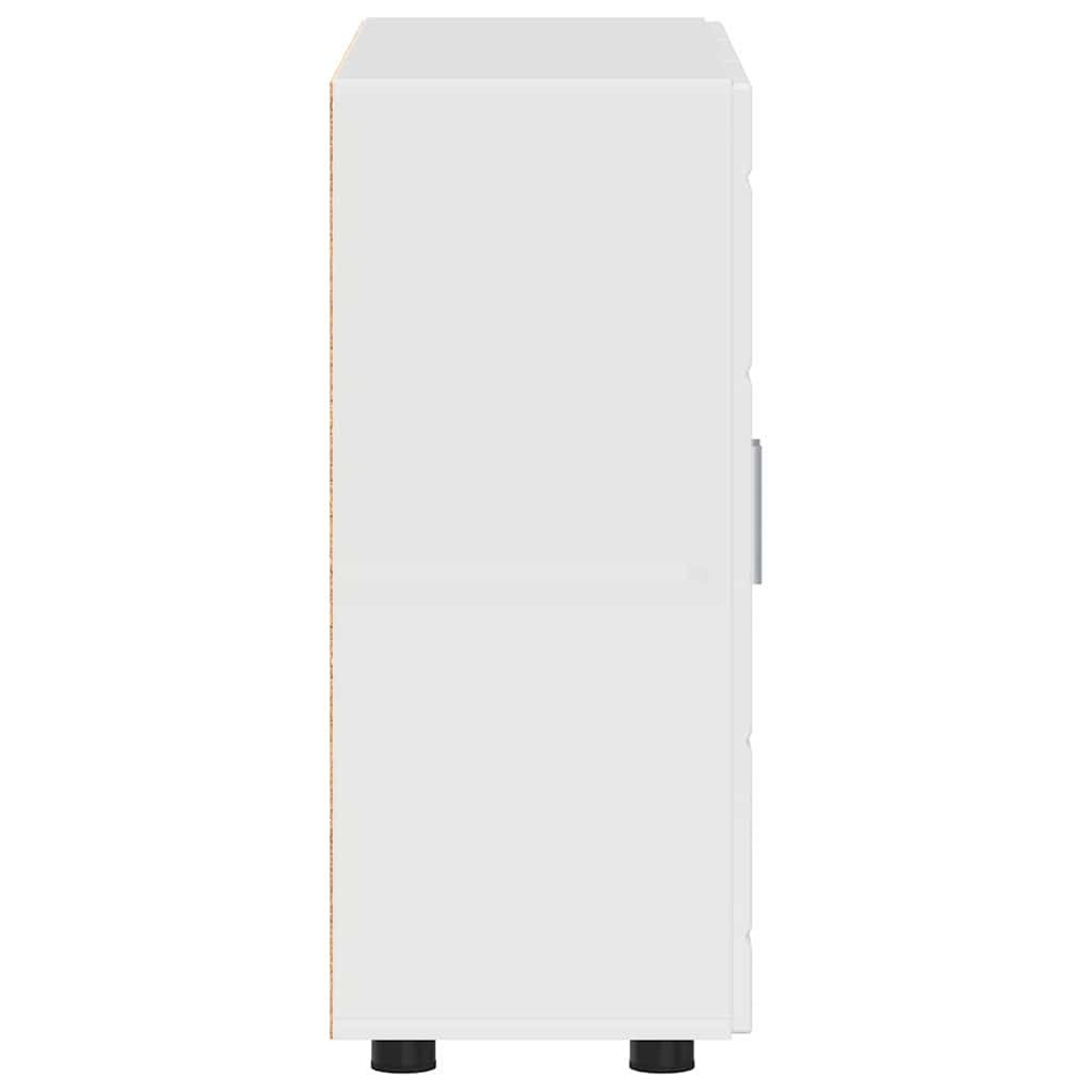 Bufet cu ușă Alb foarte lucios 55,5 x 29 x 100 cm Lemn compozit GartenMobel Dekor