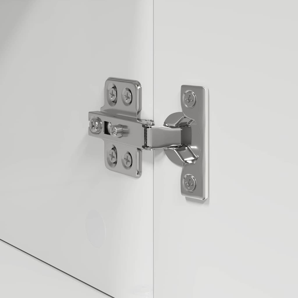 Set dulap baie TULUM Alb lucios 37 x 31,5 x 82 cm Lemn compozit GartenMobel Dekor