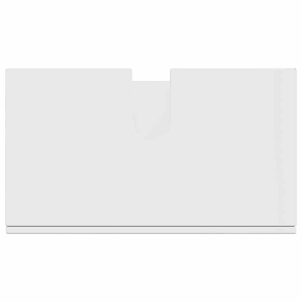 Set dulap baie TULUM Alb lucios 60 x 34 x 63 cm Lemn compozit GartenMobel Dekor