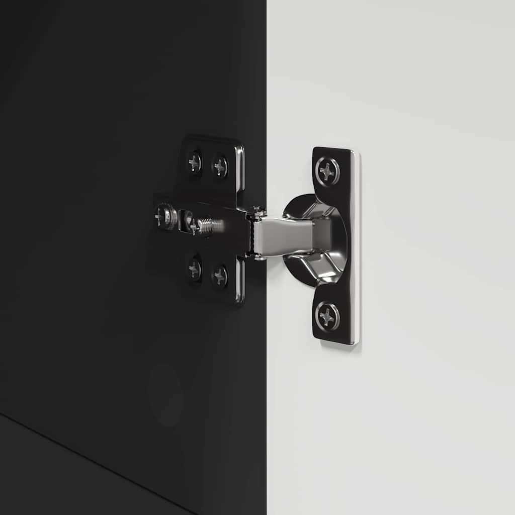 Set dulap baie TULUM Negru 37 x 31,5 x 82 cm Lemn compozit GartenMobel Dekor