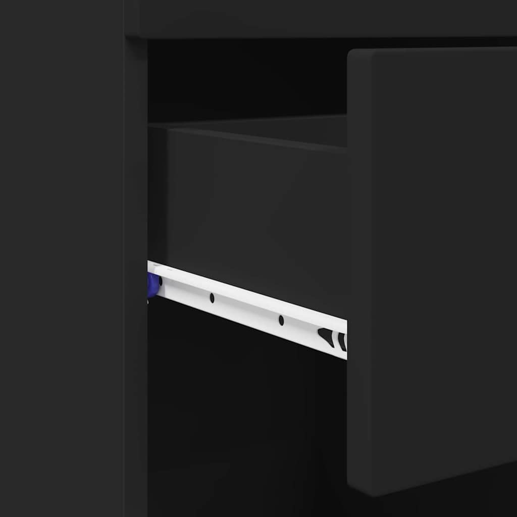 Set dulap baie TULUM Negru 37 x 31,5 x 82 cm Lemn compozit GartenMobel Dekor