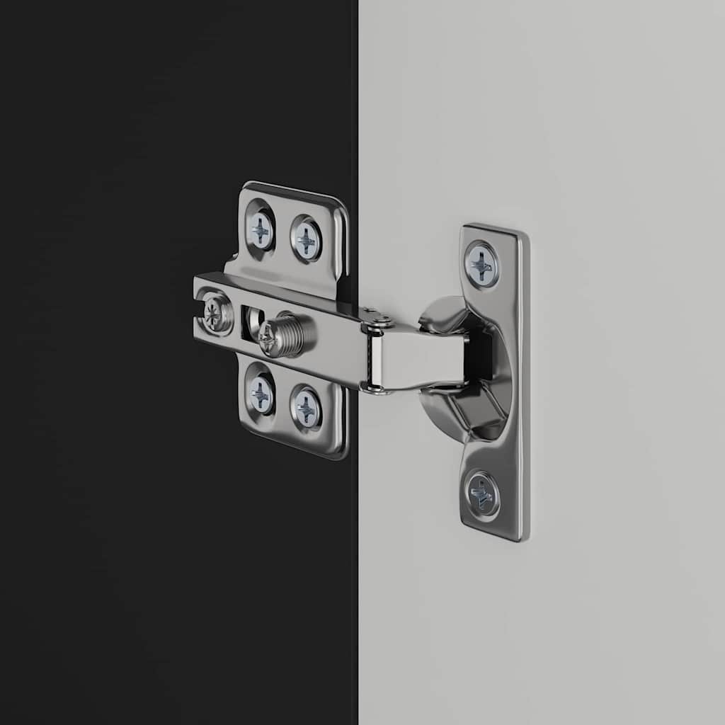 Set dulap baie TULUM Negru 60 x 34 x 63 cm Lemn compozit GartenMobel Dekor