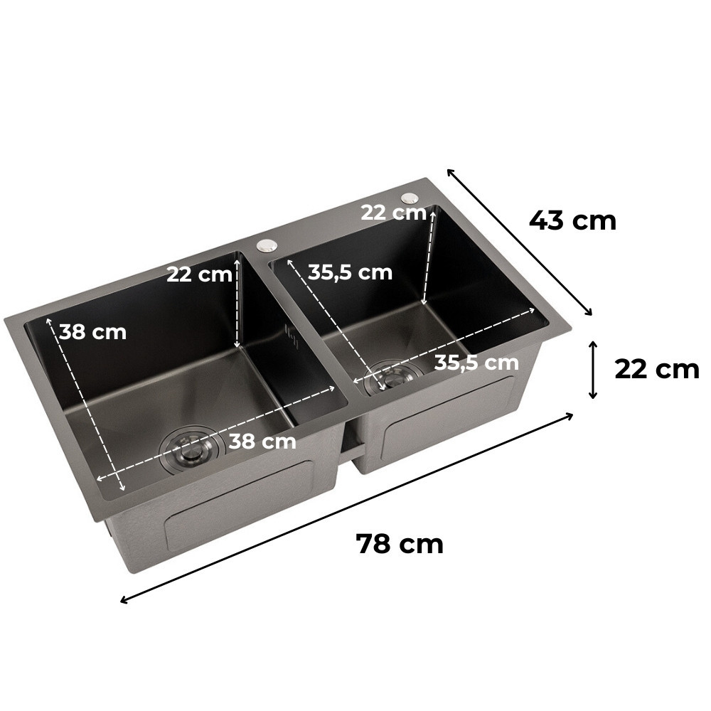 Leziter Chiuvetă din oțel inoxidabil Meria IV Mobalis Homvera