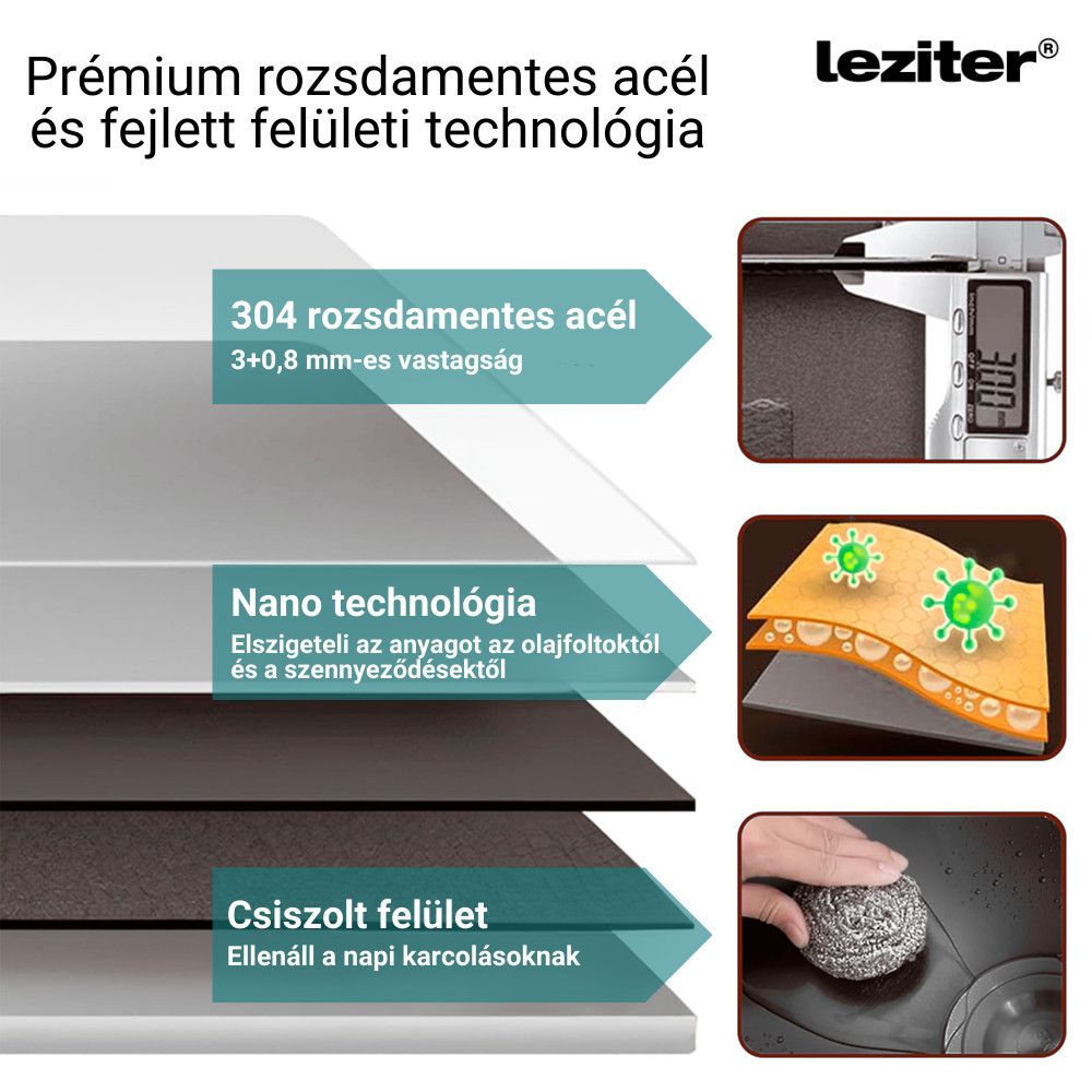 Leziter Chiuvetă din oțel inoxidabil Meria IV Mobalis Homvera