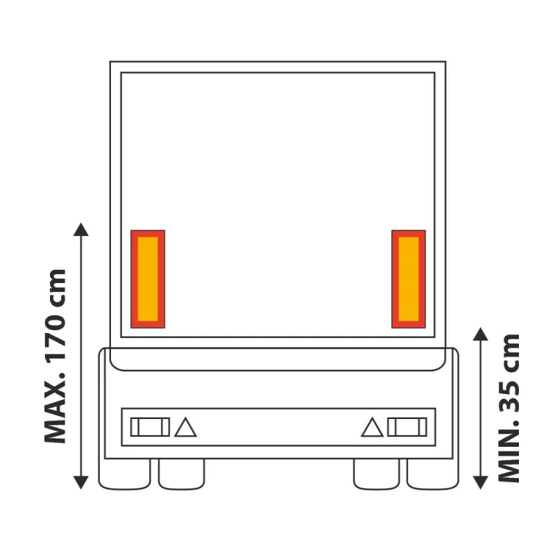 Placi identificare vehicule grele-lungi (contur) 2buc Kamar - Galben/Portocaliu Garage AutoRide