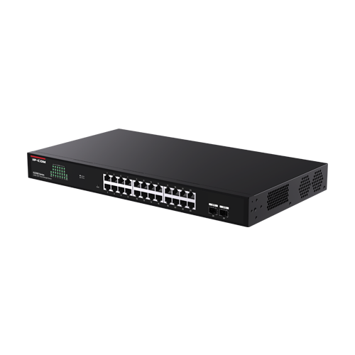 Switch 24 porturi RJ45 Gigabit, 2 porturi SFP Gigabit, Cloud Management - IP-COM G2226F SafetyGuard Surveillance