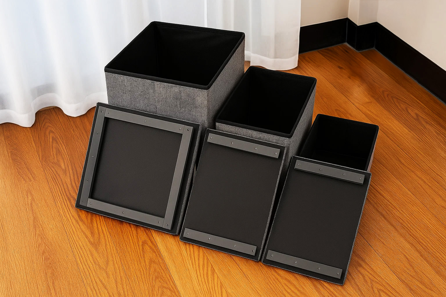 Ansamblu de zgariat pentru pisici 3in1 cu trepte, casuta si panou sisal, 33x76x42 cm, gri Household NewTrend